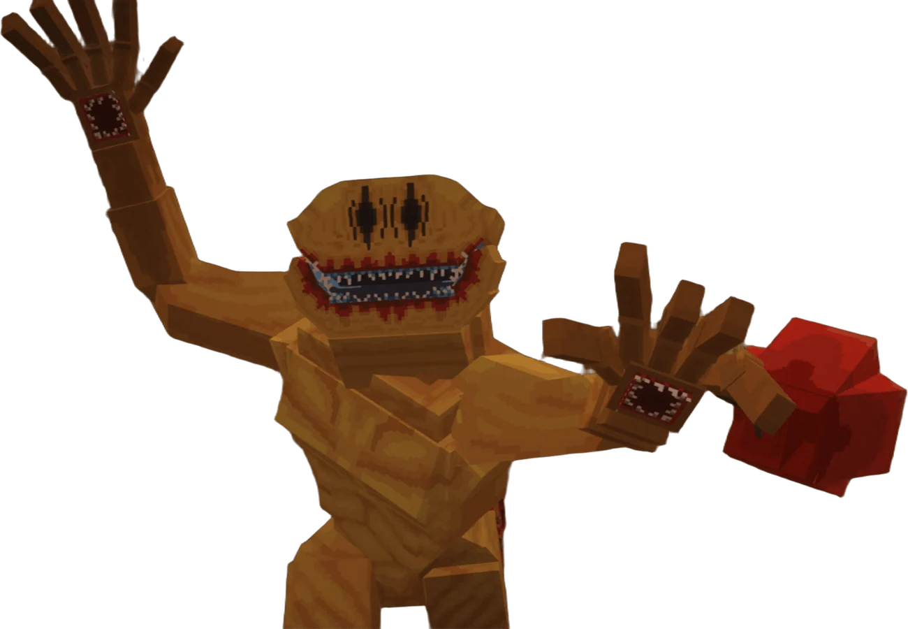Un monstre du OneBlock Horreur, le serveur Minecraft horreur de BananiakMC
